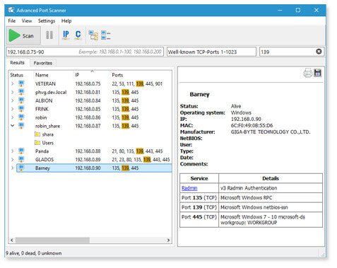 windows 7 network scanner tool